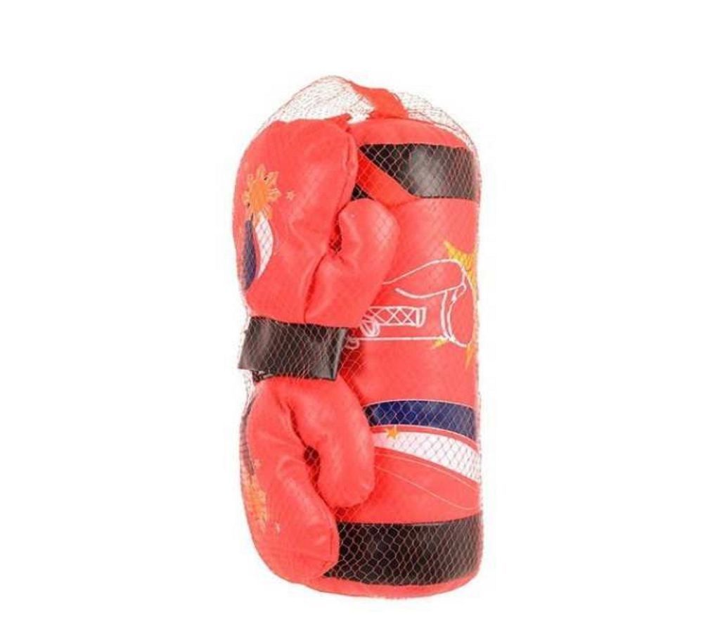 Kids Boxing Bag With Gloves  Red