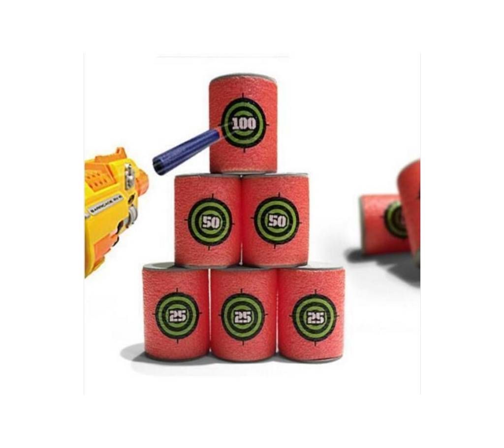 6pcs Dart Foam Gun Shoot Bullet Target