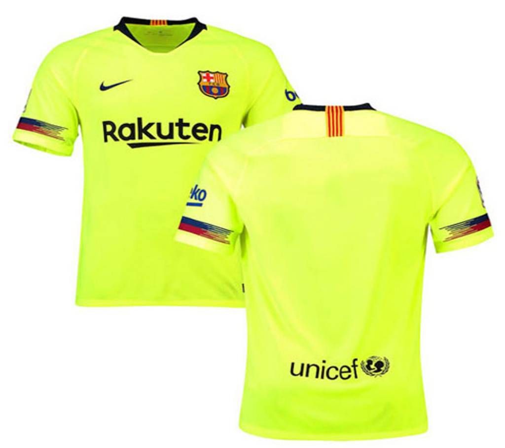 2018-19 Barcelona Away Half Sleeve Jersey (Copy)