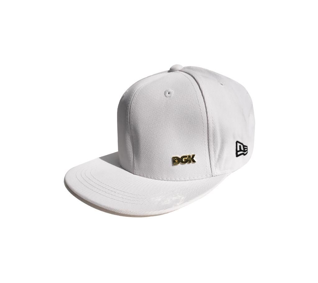 DGK Full White Dj Cotton Cap For Men