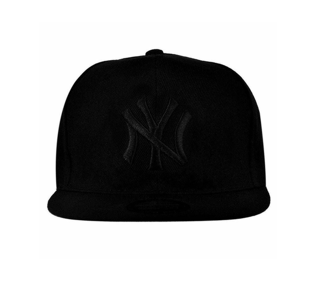 Black Denim Dj Hip Hop Cap For Men