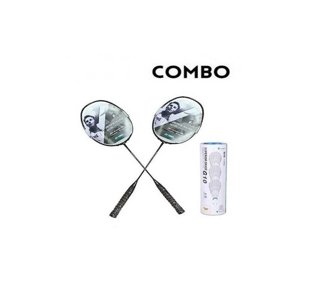 2 Player Badminton Racket Medium Combo