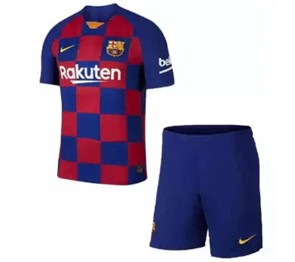 Barcelona Home Full Sleeve Jersey + Short Pant