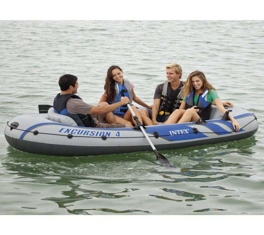 Intex Excursion 4 Inflatable Boat Set 4-Person