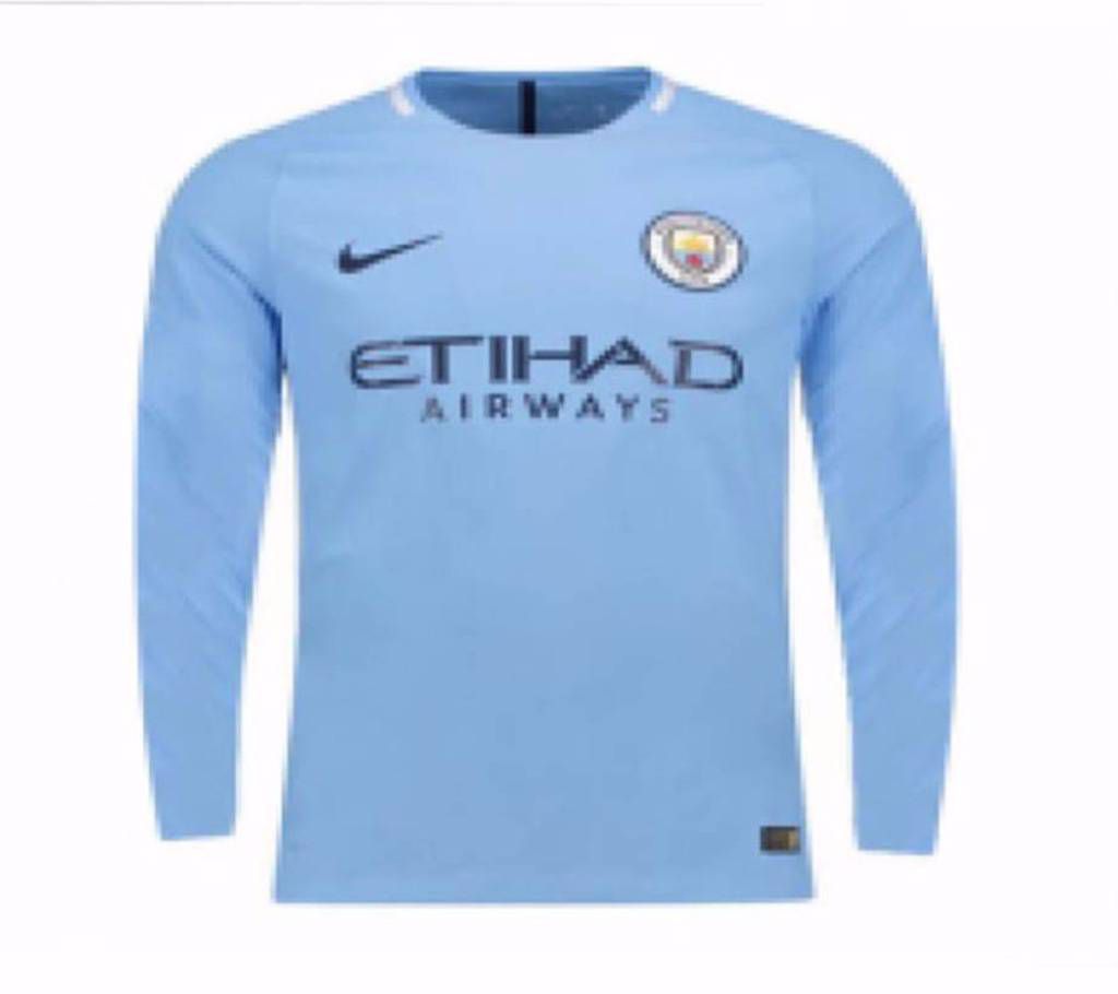 2017-18 Manchester City Home 
Full Sleeve Club Jersey