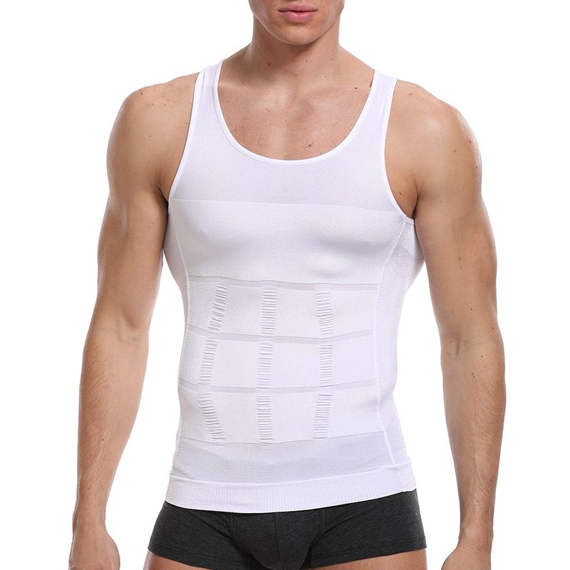 Compression Shirt for Men Slimming Body Shaper Waist Trainer Sport Vest Workout Tank Top Athletic Undershirt Faja Shapewear