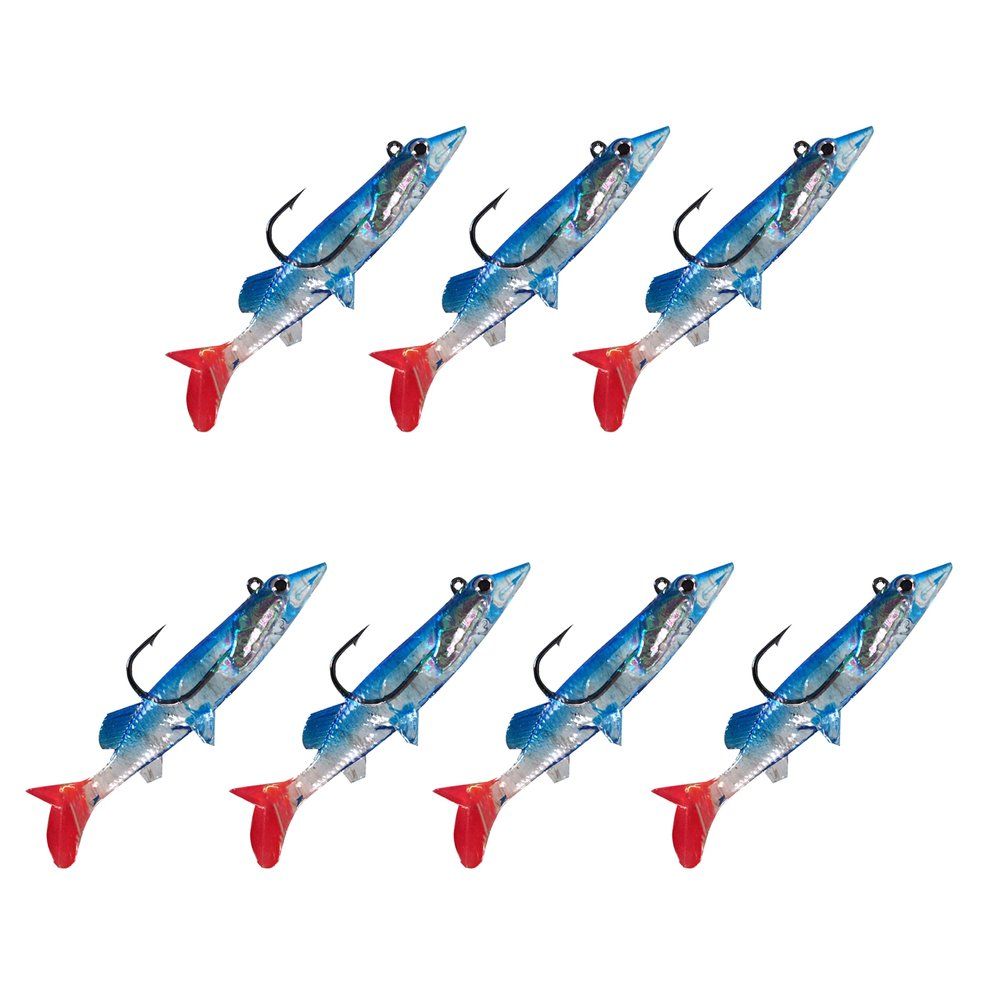 HA Universal Fishing Lures 7PCS Single Hook Soft Baits Fish Shape Artificial Bait