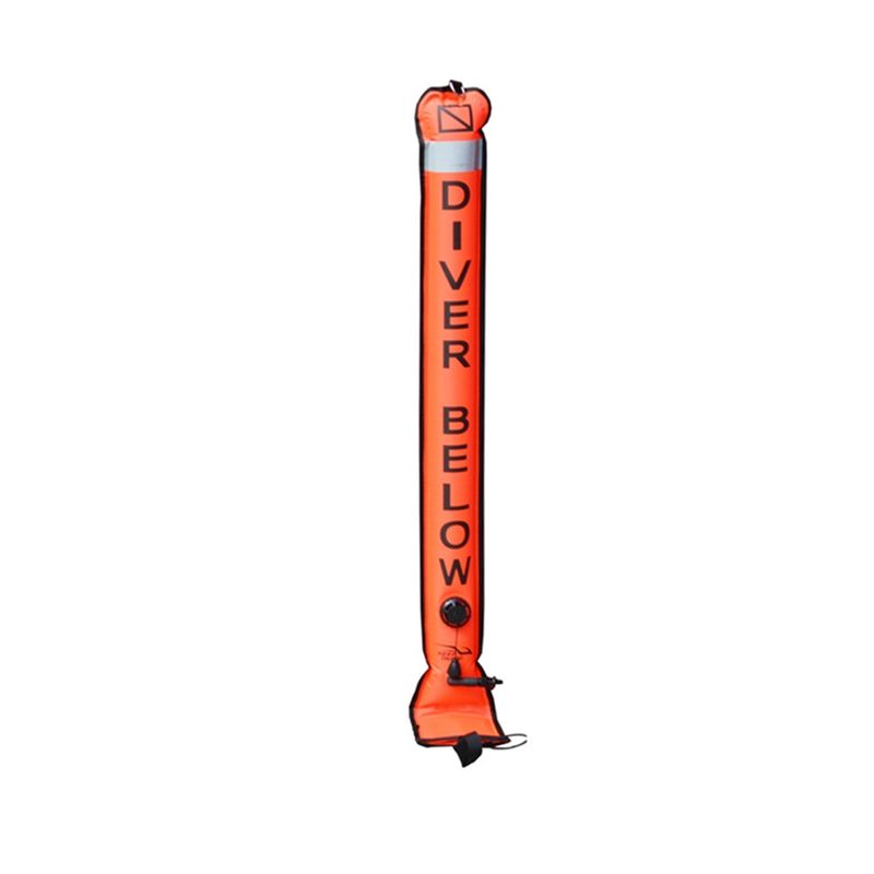 KEEP DIVING 1.2M Scuba Diving Inflatable Safety Sausage Signal Tube Surface Buoy (SMB) Diver Below,Orange 1.2M