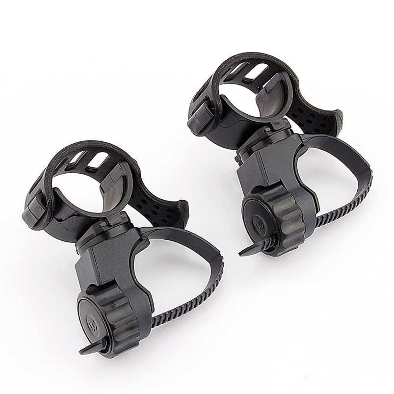 Bike Flashlight Clamp Cycling 360° Rotation Torch Mount LED Light Holder Clip