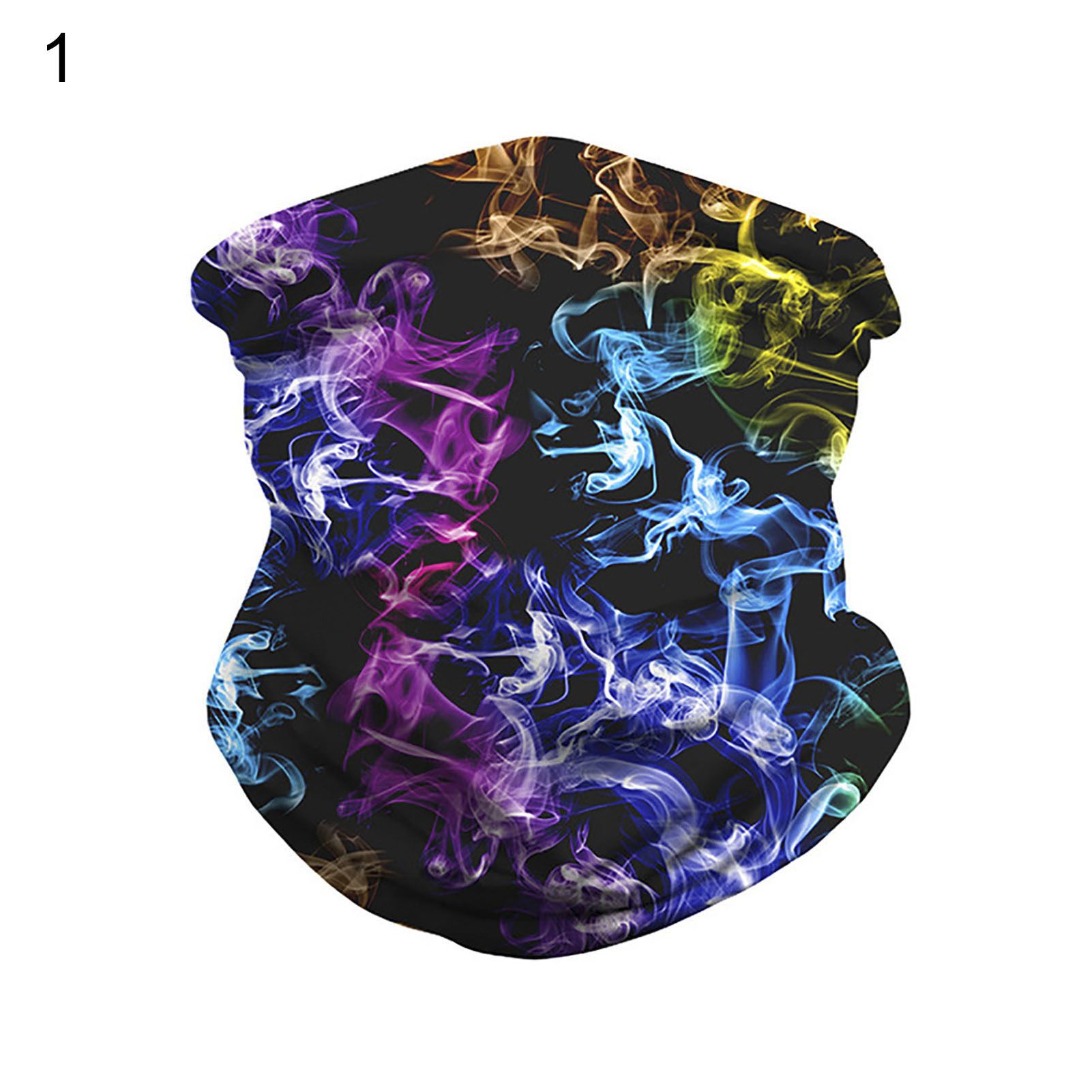 Riding Face Cover Bright Color Starry Sky Print Neck Gaiter Headgear