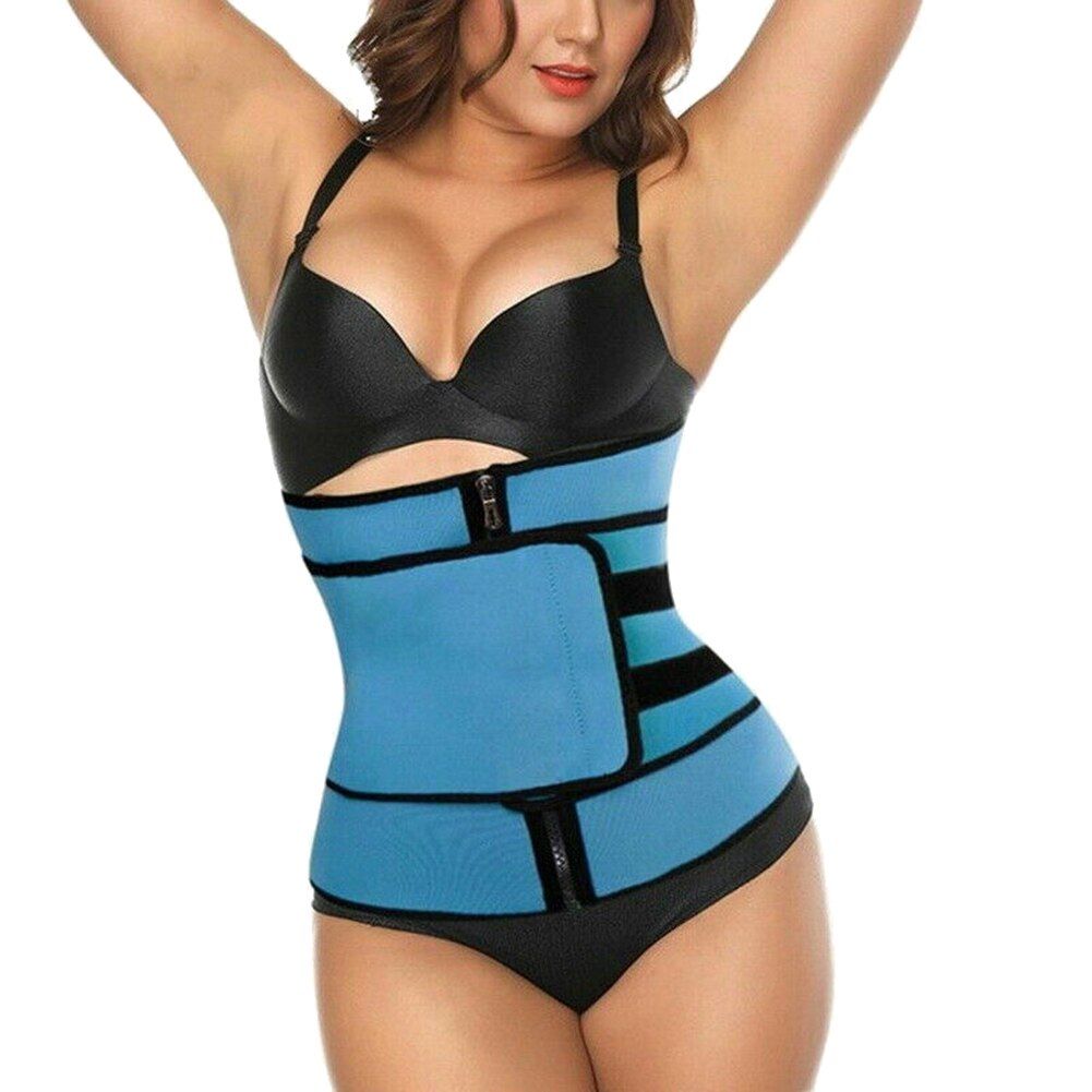 Body Shaping Hook Loop Zipper Waist Shaping Belt Sports Belt Sweating Belt ASD88