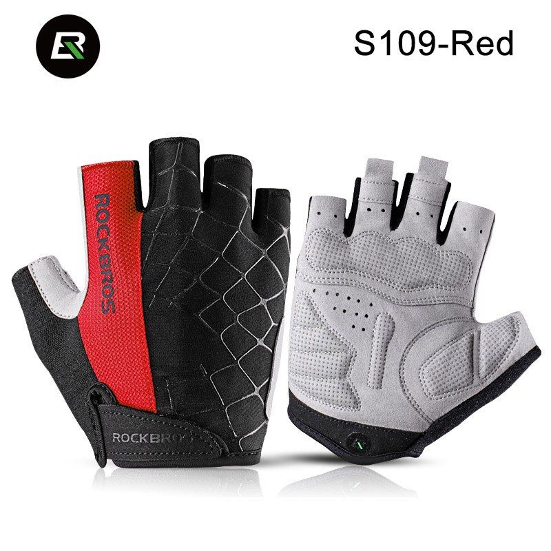 ROCKBROS Pro Cycling Gloves Men Women Half Finger Gloves Mountain MTB Road Bike Gloves Shockproof Non-slip Cycling Equipment