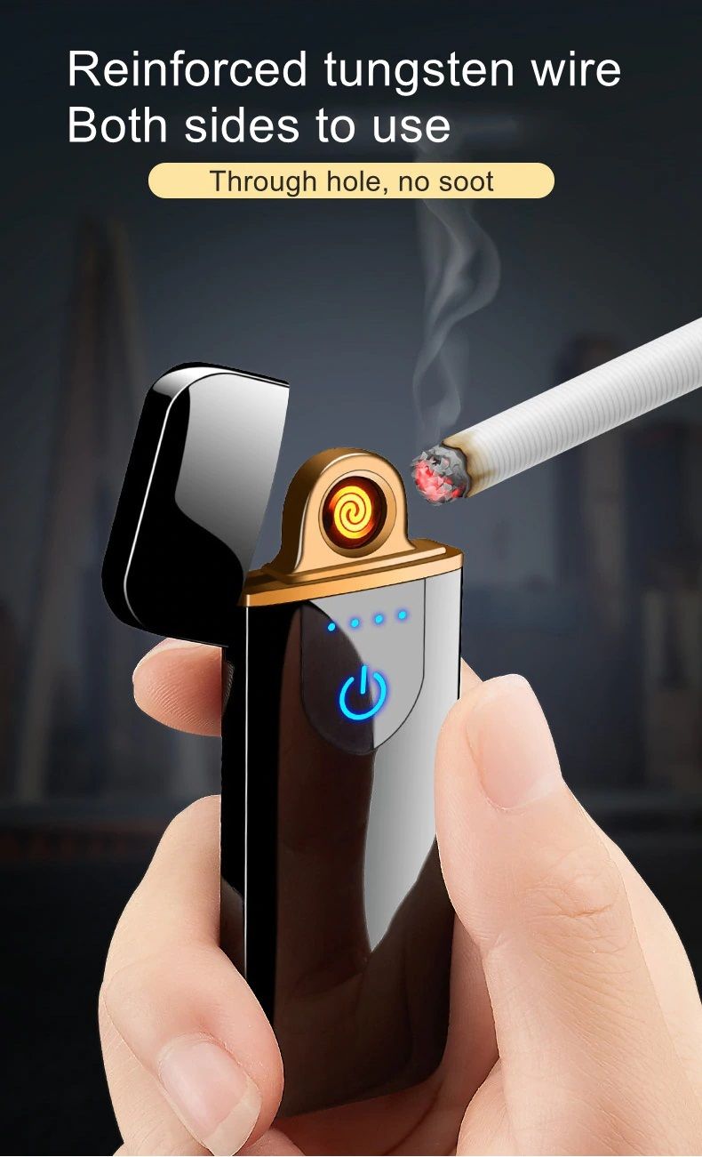 Fingerprint induction usb lighter charging windproof smoking Cigarette lighter