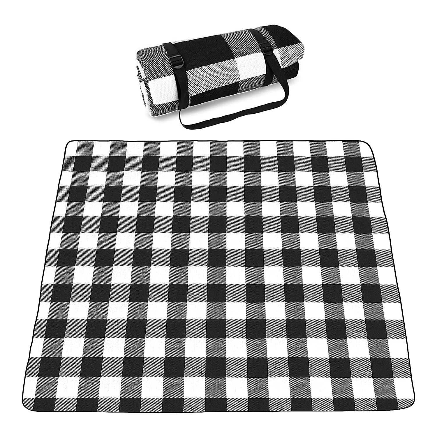 Picnic Blanket Large Outdoor Carpet Mat Waterproof Foldable Camping Tote Light Compact Oversized Rug(200X200cm)