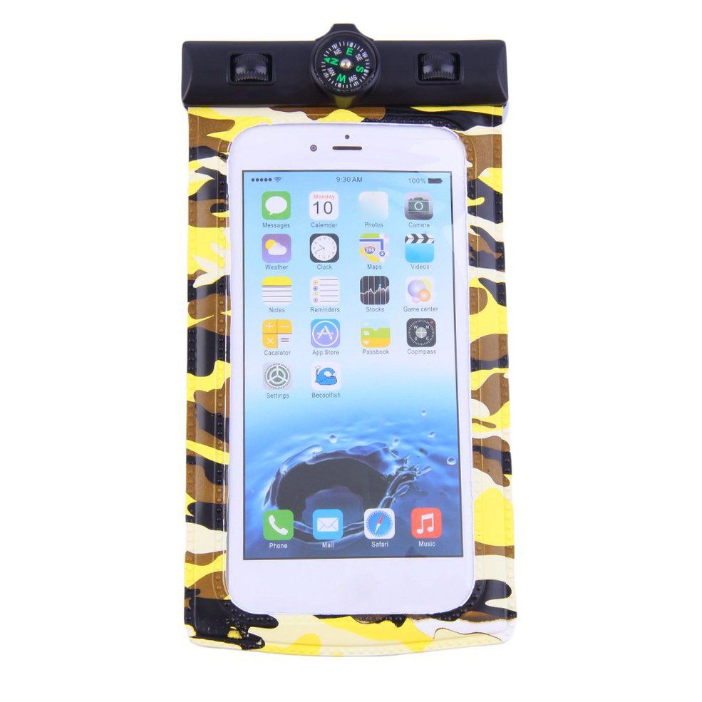 5.2-6.3inch Waterproof Underwater Holder Dry Bag for phone with Compass