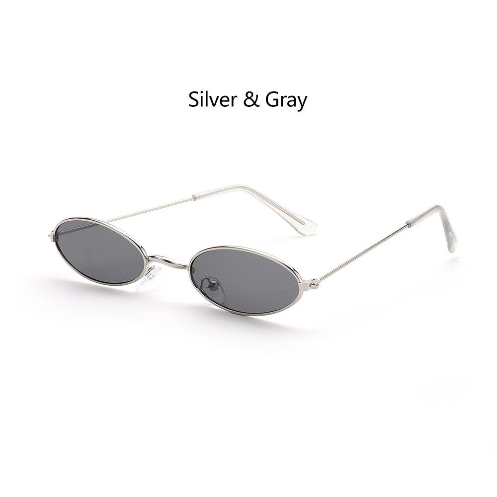 Cute Small Frame Retro Oval Sunglasses Vintage Goggle Eyewear Fishing Cyclling Sun Glasses Black Shades Round Sunglasses