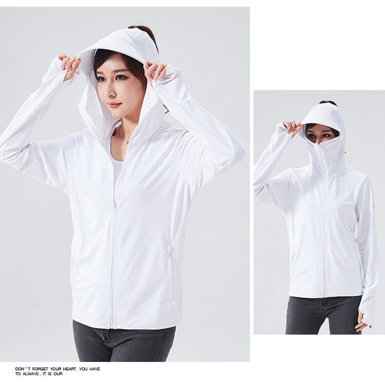 TRVLWEGO Long Sleeve Hoody Summer Women Sun UV Protection Quick Dry Jacket Clothing Men Hooded Jacket Thin Beach Sweatshirt