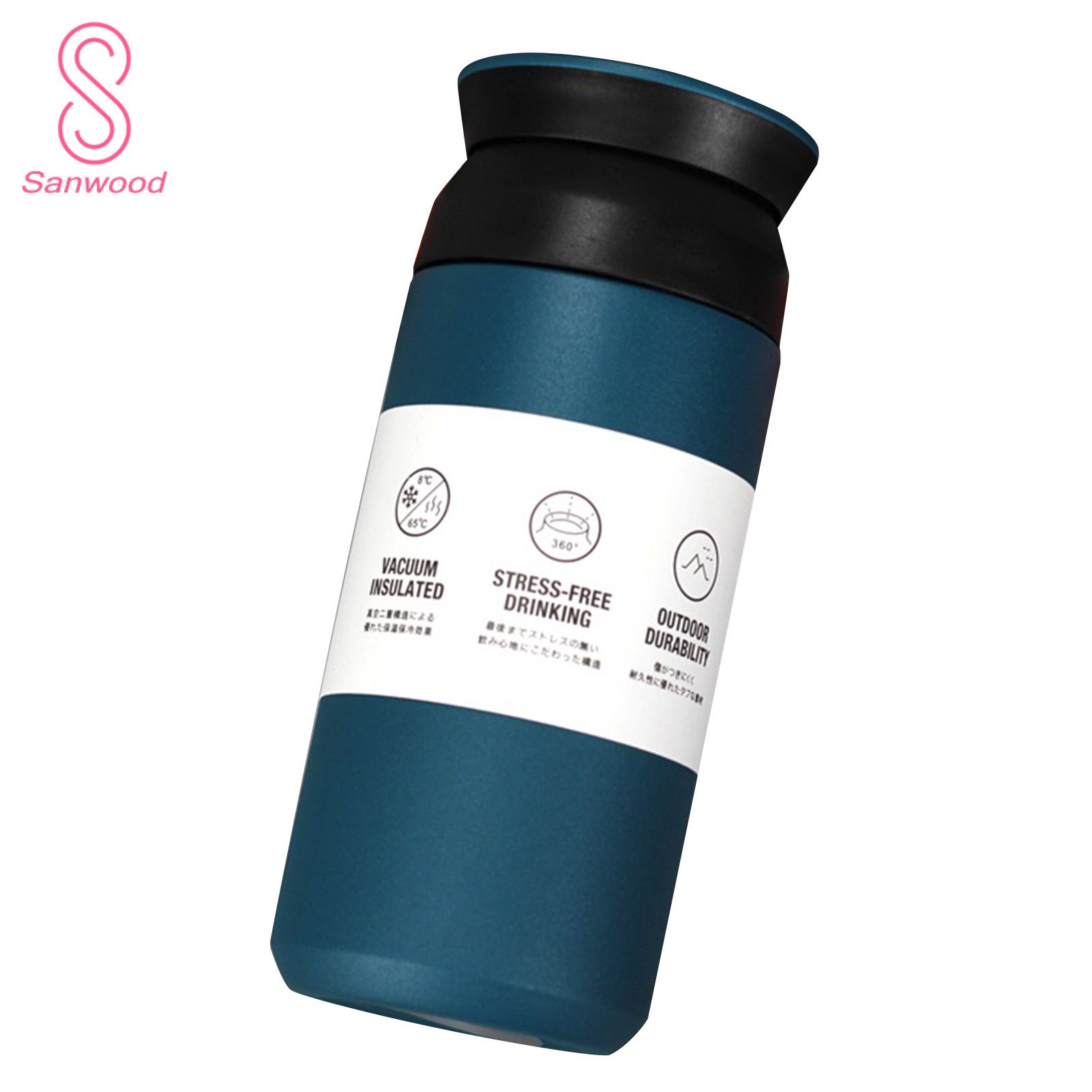 350/500ml Portable Stainless Steel Heat Insulated Outdoor Coffee Water Bottle