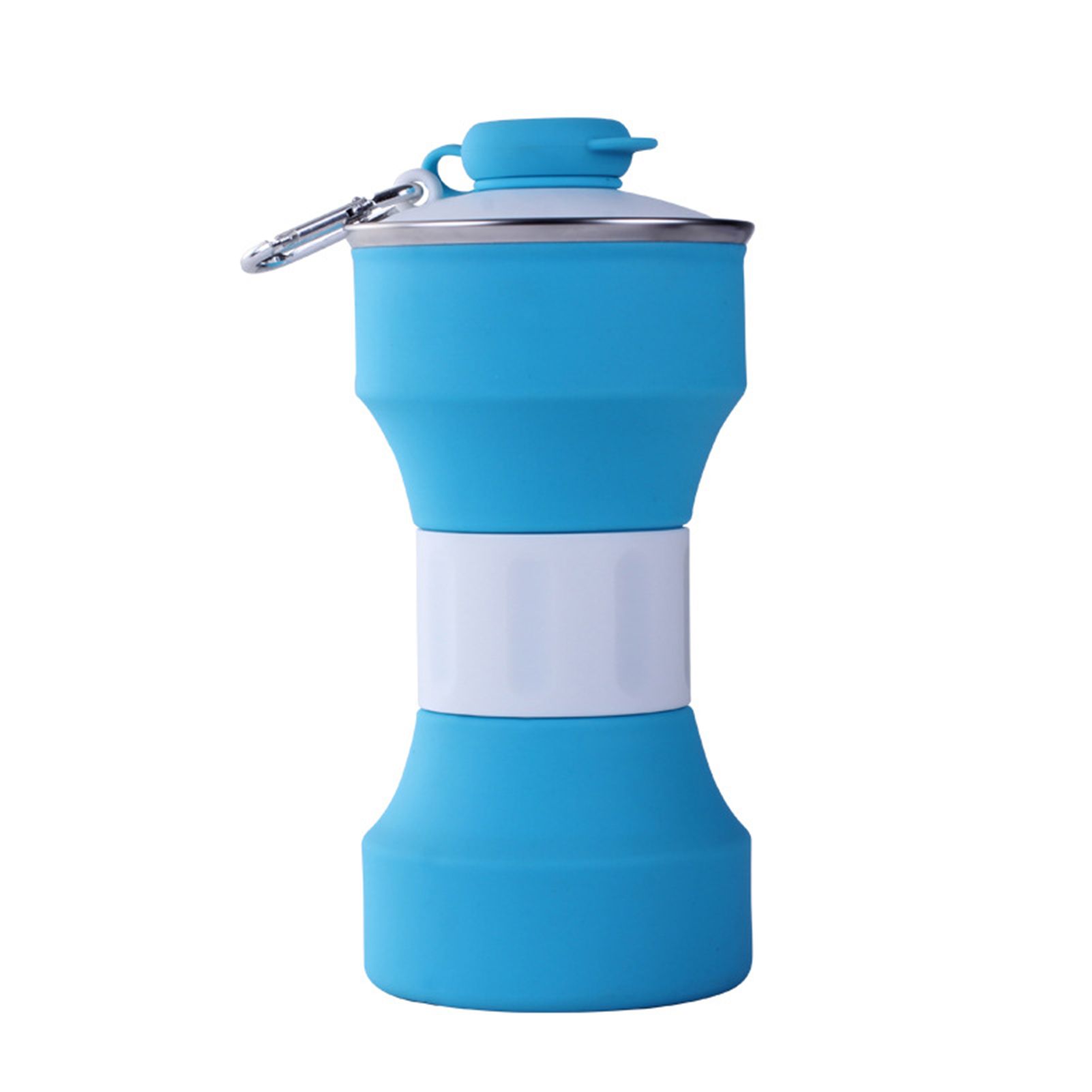 650ml Collapsible Water Cup Anti-crack Stability Macaron Color Camping Hiking Portable Folding  Water Cup for Outdoor