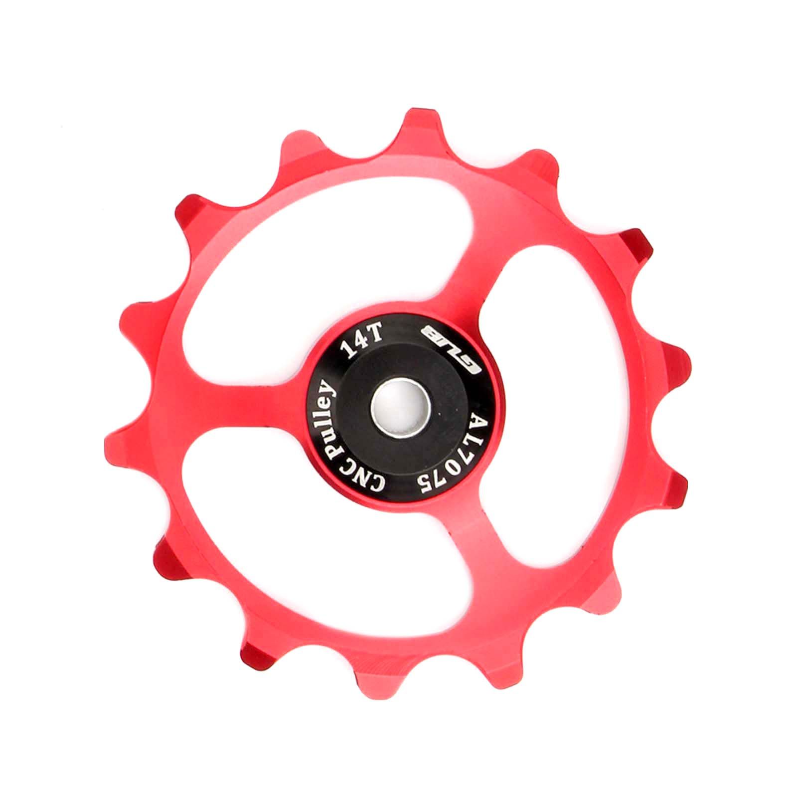 9/10/11 Speed Wear-resistant 14T Aluminum   Rear Derailleur Jockey Wheel for Bicycles