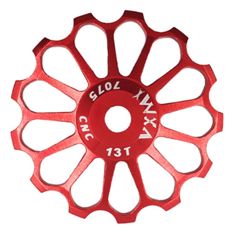 VXM MTB Bicycle Ceramics Rear Derailleur 13T Pulley Jockey Wheel Road Bike Guide Roller Ceramics Bearing Parts,Red