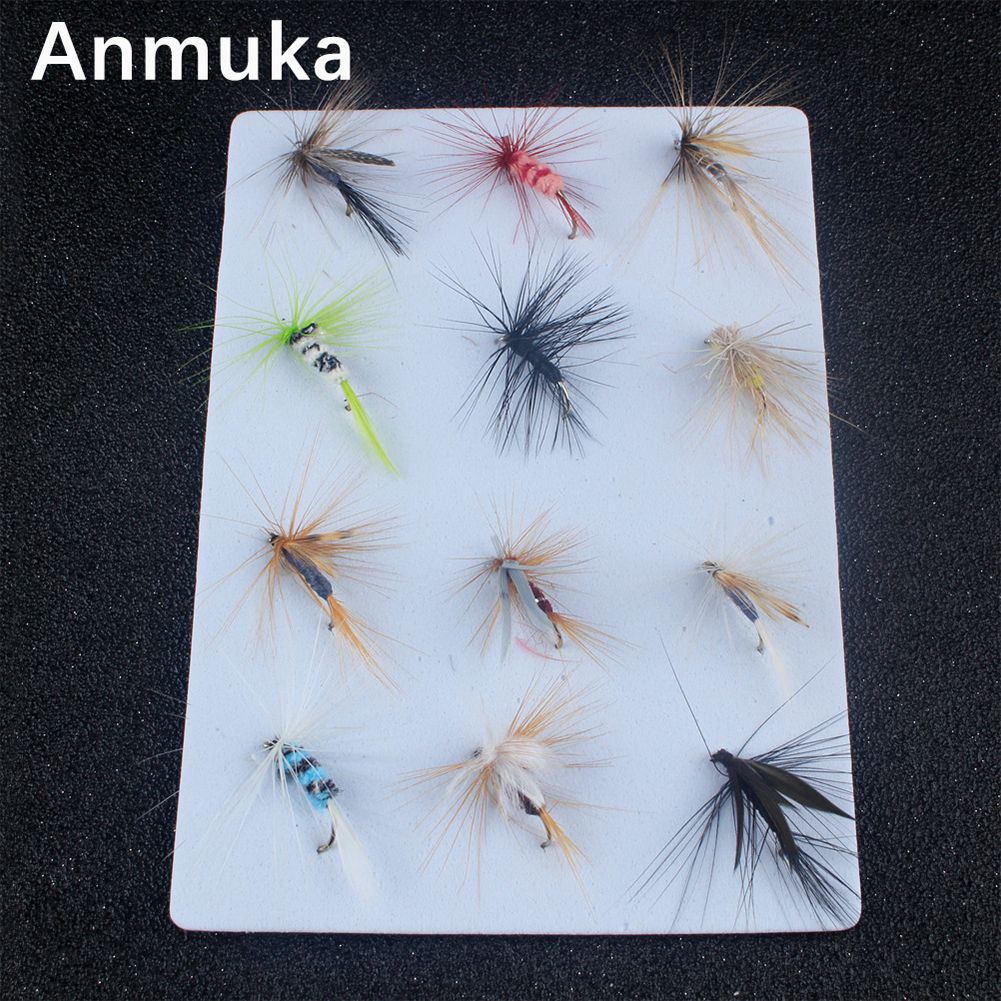 12/40/72/100/120 Bionic Insect Fly Fishing Hooks Lure Set Imitation Butter Flies Nymph Scud Fly Bug Worm