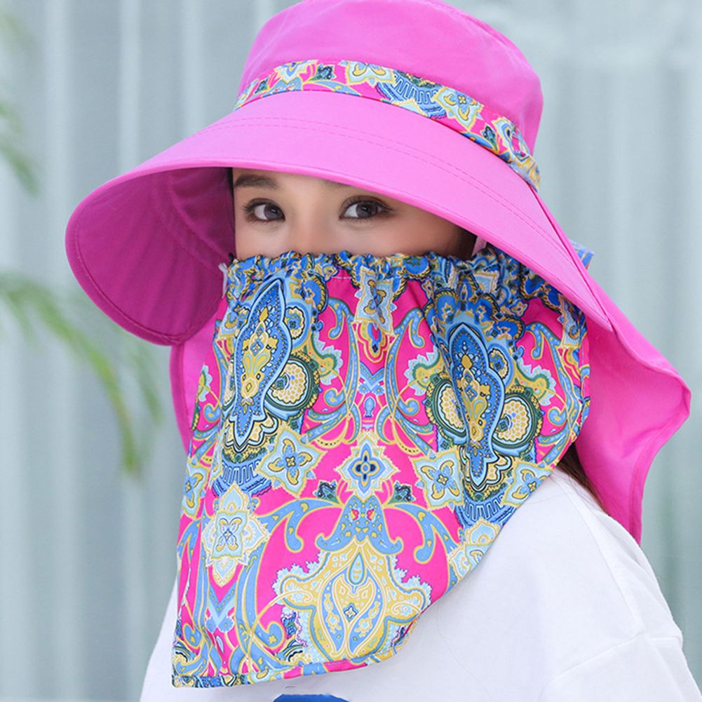 Outdoor  Sun  Hat Cotton Large-brimmed Ear Flap Neck Cover Uv Protection ea Picking Fishing Hat
