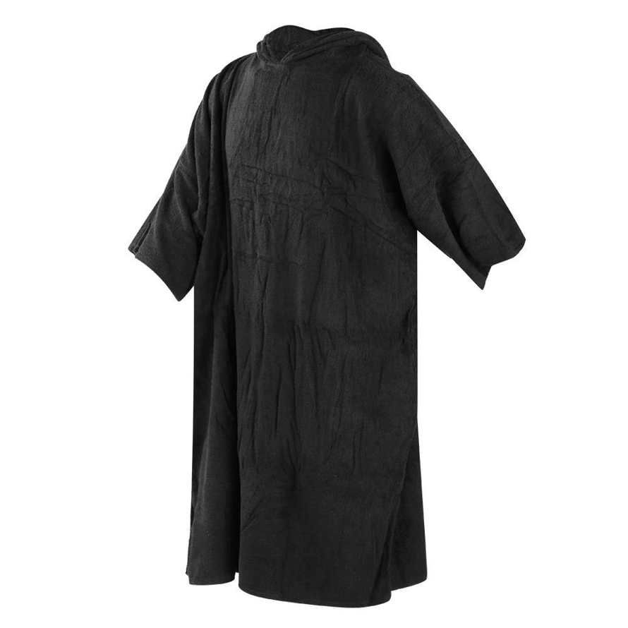 Outdoor Changing Poncho Polyester Purplish Blue Portable Simple Sandbeach Surfing Robe Towel Seaside Bathrobe