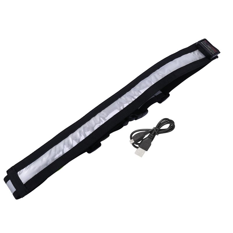 Colorful Luminous Belt Warning Belt for Riding At Night Reflective Lattice Flash Belt Usb Charging Equestrian Belt