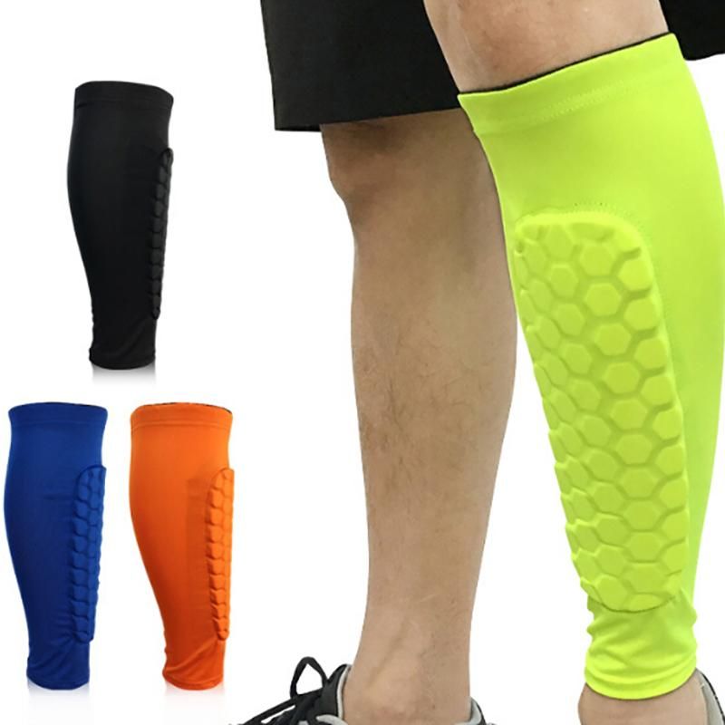 1Pcs Men Football Shin Guards Protective Soccer Pads Leg Basketball Training