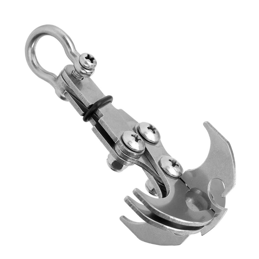 2-in-1 Outdoor Tool Multifunctional 304 Stainless Steel Grappling Hook gravity Rock Mountaineering Climbing Carabiner Survival Tools for Outdoors