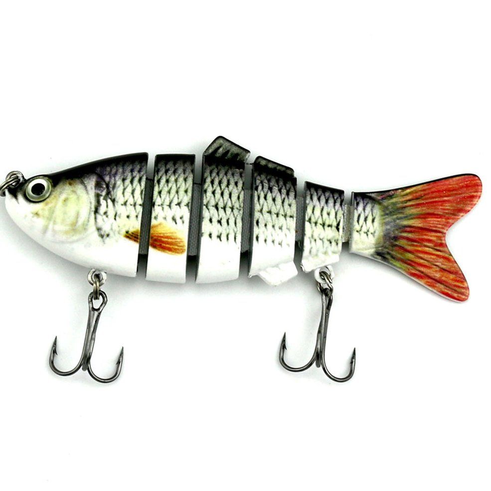 Fishing Sinking Lure Multi Sections 6 Segments Bionic Jointed Bait Hard Lures-multi-color