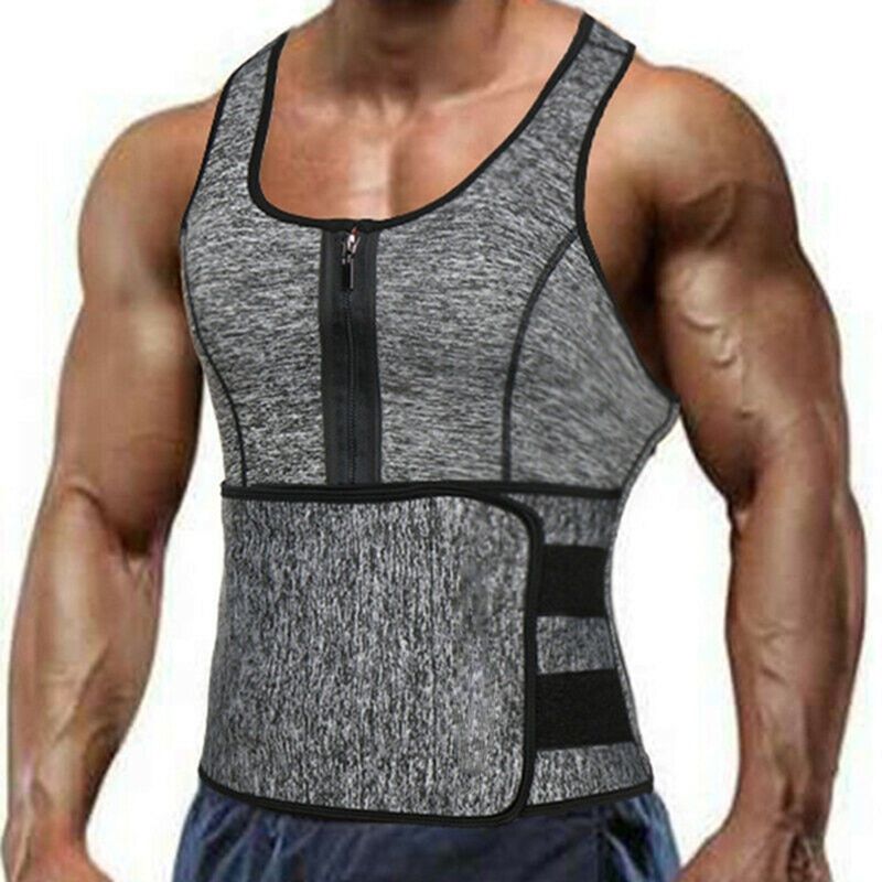 Waist Trainer Corset for Men Compression Shirt Weight Loss Slimming Tank Top Body Shaper Tight Undershirt Tummy Control Girdle