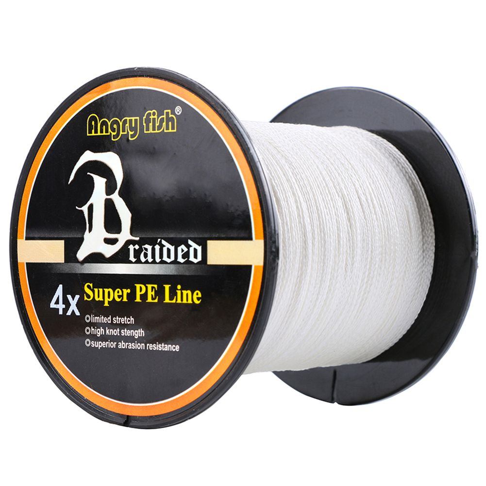 Yfashion Strong 1000m/1093yds 4braid Solid Color Braided Fish Line - White