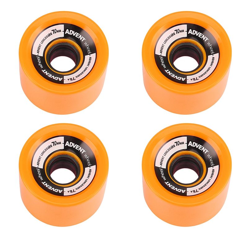 Set of 4 Wheels 70X51Mm 78A Offset Hub Solid Longboard Wheels Smooth Riding Longboarding Wheels