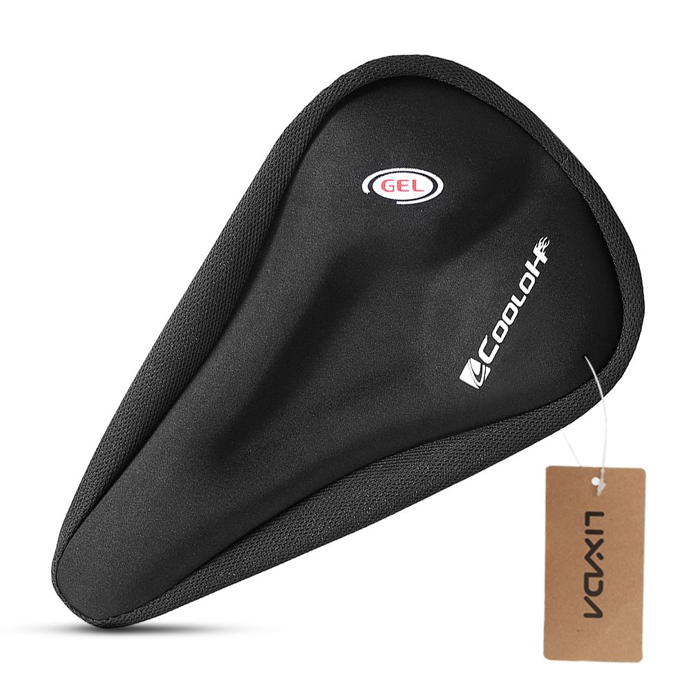 Bike Saddle Cushion Bicycle Seat Cover Silicone Gel Cover Ergonomic Comfortable Bicycle Saddle Cover for Stationary Exercise Bike Cycling Road Bike