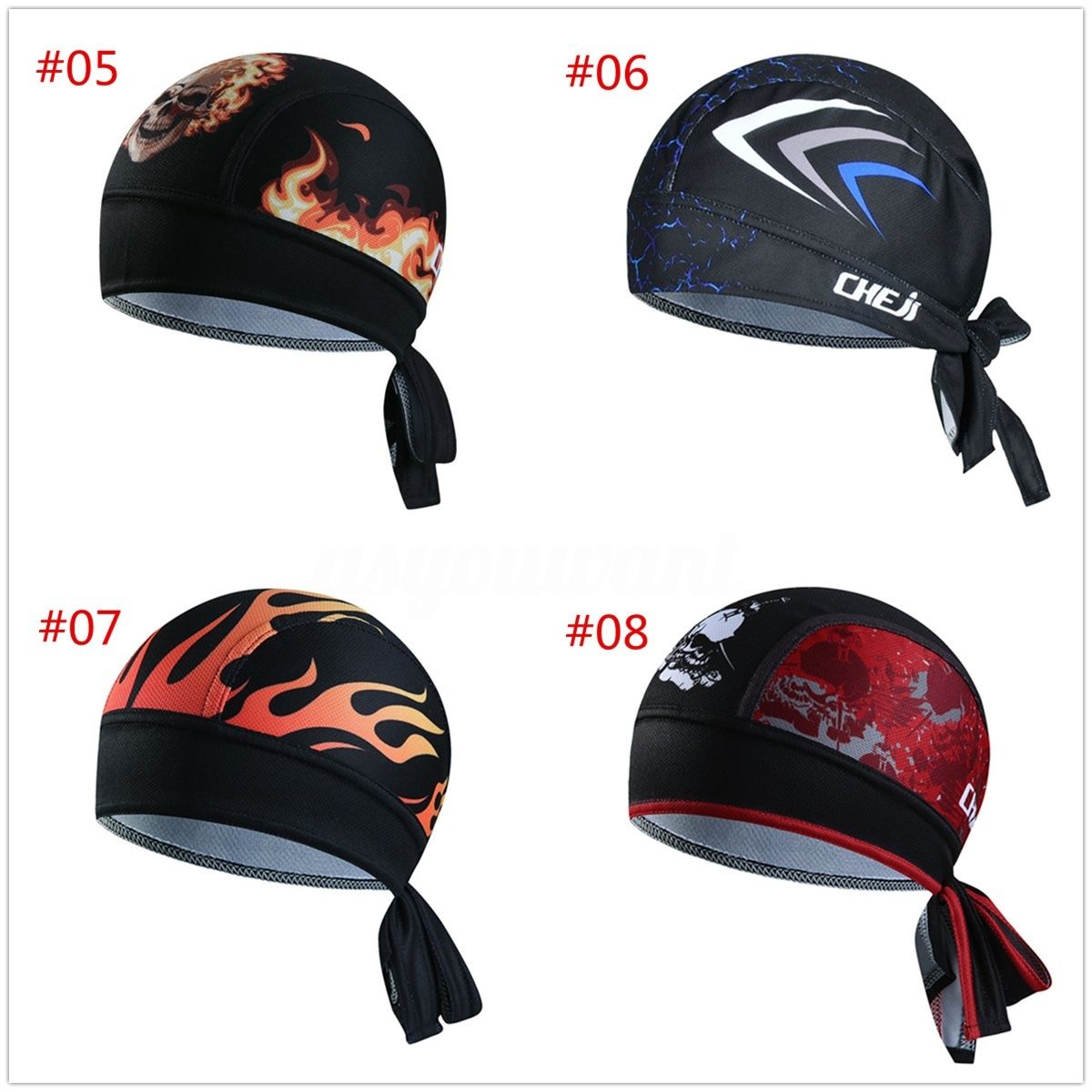 Unisex Outdoor Quick-dry Breathable Bike Cycling Cap Pirate Hood Headscarf Racing Bicycle Hat