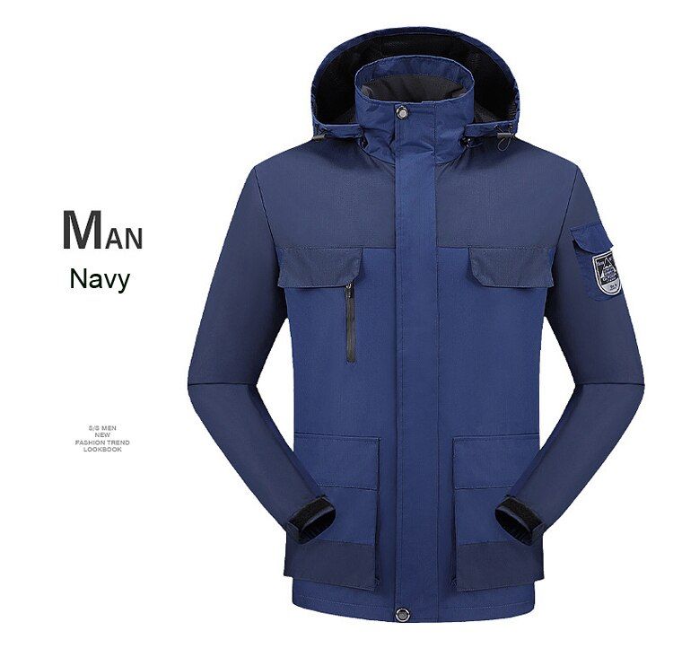 TRVLWEGO Windbreaker Outdoor Travel Jacket Women Men Water Resistant Camping Hiking Coat Fishing Multiple Pockets