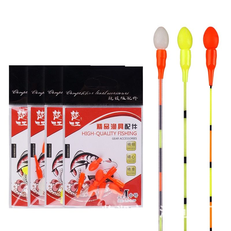 Smart Fishing Float Bite Alarm Fish Bite Bait LED Light Color Change Automatic Night Electronic Changing Long Tail Buoy Strike