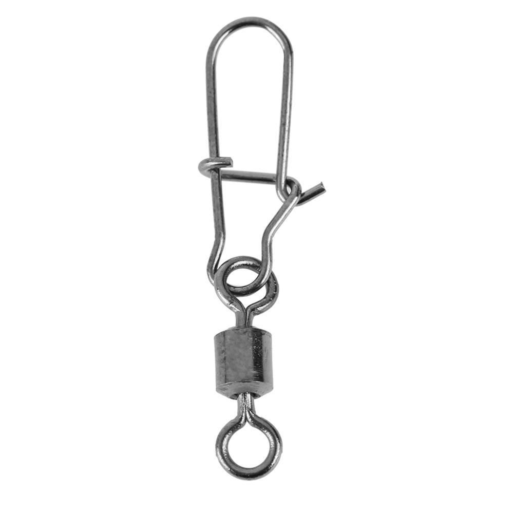 50pcs Fishing Connector Pin Swivel Metal Snaps Fishhook Lure Tackle Kit