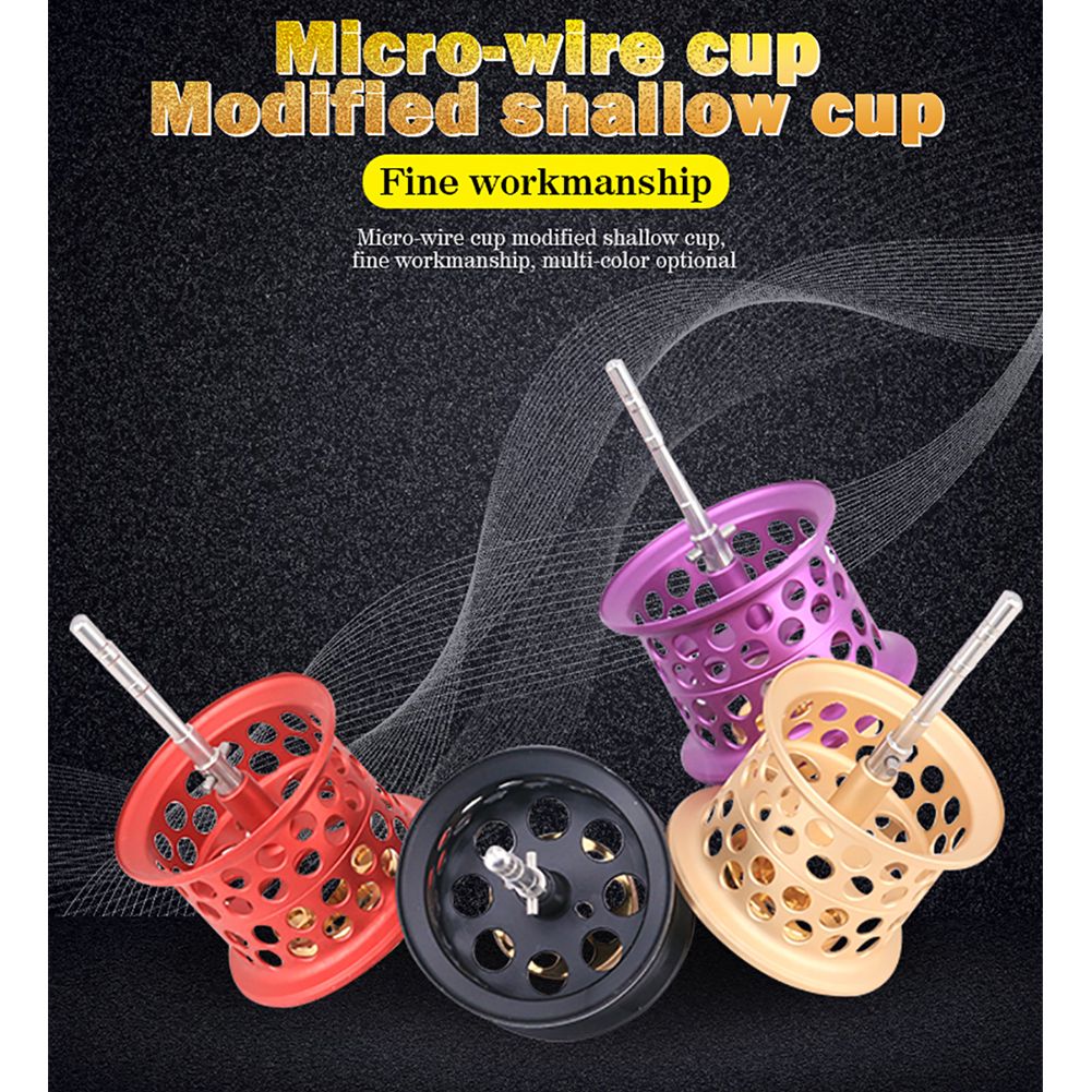 Fishing Reel Spool cro-wire Cup Modified Shallow Full Metal Baitcasting Accessory