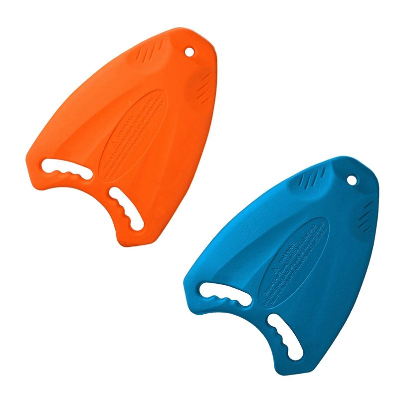 2PCS Swim Board Back Float Kickboard Safe Training Aid Plate Surf Water for Adult Children Swim Pool, Orange & Blue