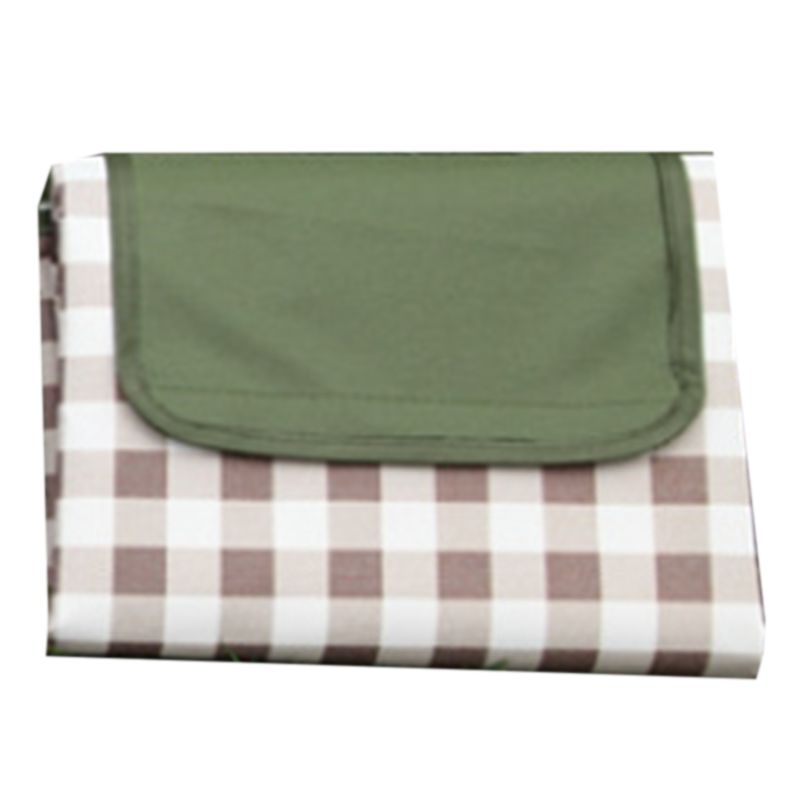 Thicken Pad Breathable Soft Blanket for Outdoor Folding Waterproof Blanket Camping Beach Plaid Picnic Mat Brown