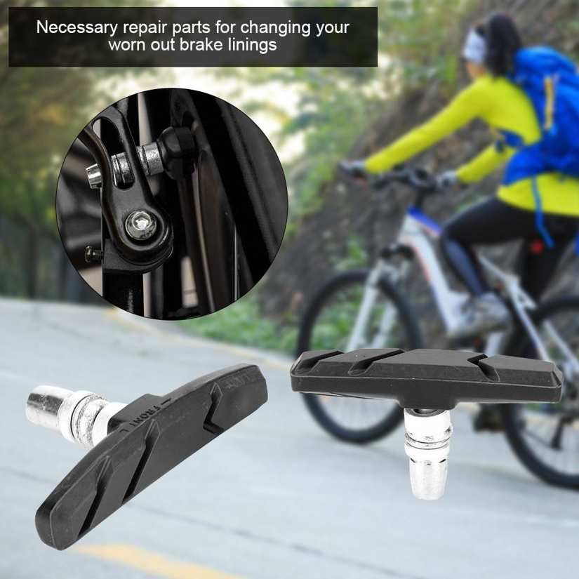 1 Pair Bicycle Cycling Mountain Bike Brake Holder Pads Shoes Rubber Blocks HOT