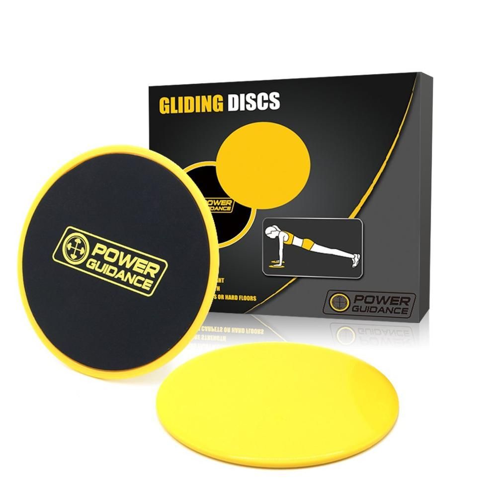 Set of 2 Core Sliders - Dual Sided Gliding Discs - Use on Carpet or Hardwood Floors - Great for Core Training & Home Workouts