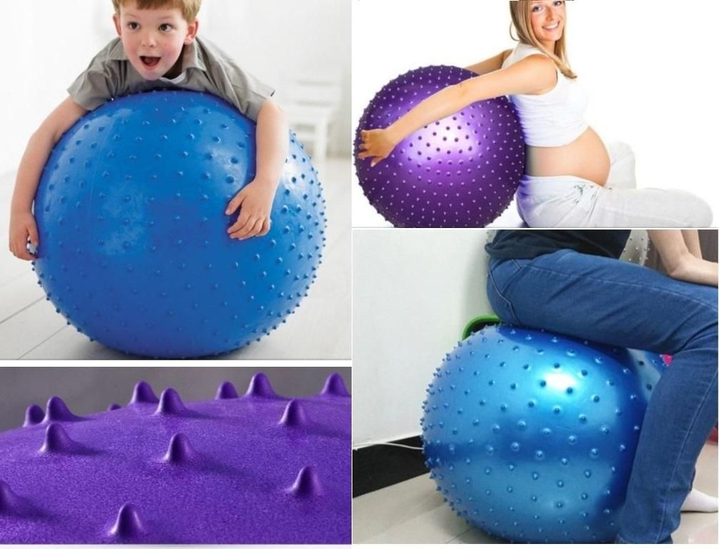 Fitness Gym Yoga Therapy Ball Anti Burst With Pumper Massage Points