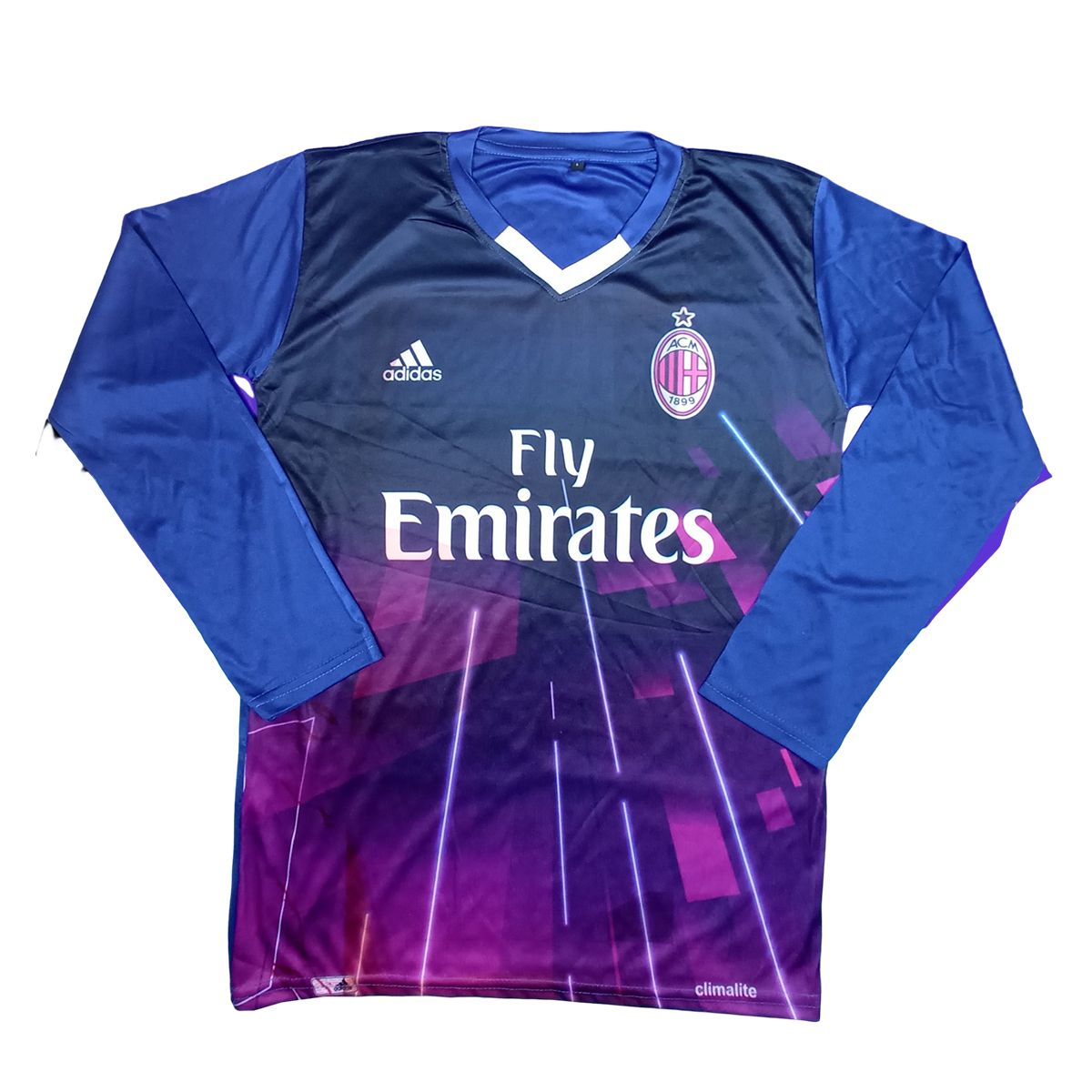 Fly Emirates Football Blue Jersey, Full Sleeve Jersey - Jersey Football