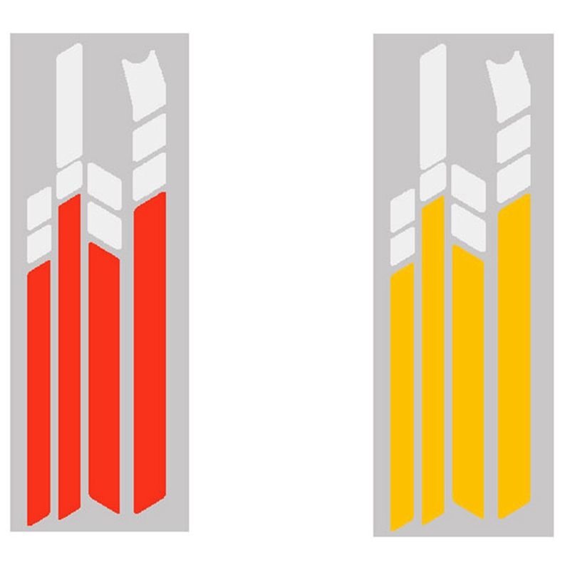 2 Pcs Waterproof Pvc Reflective Stickers for Ninebot MAX G30 Kickscooter Foldable Stickers, White-Red & White-Yellow