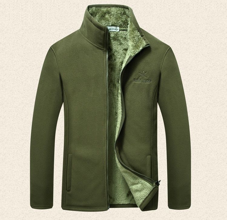 TRVLWEGO Man Winter Outing Polar Fleece Jacket Outdoor Thickening Camping Tourism Coat Mountain Climbing Hiking Jackets