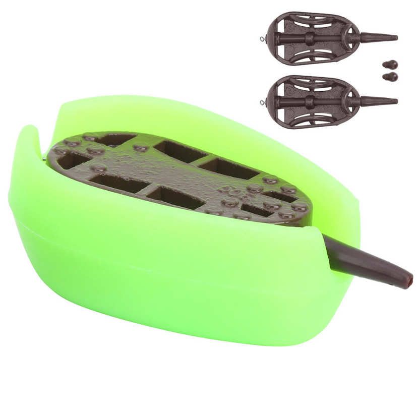 Carp Mold Fishing Inline Feeder with Silicone Mould Set Environmental Protection Wear Resisitant Tool